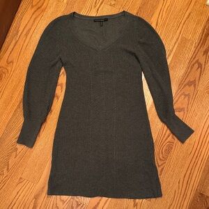 White House Black Market Gray Sweater Dress